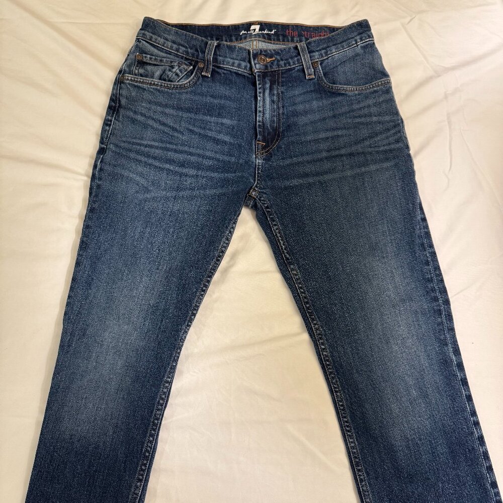 7 For All Mankind (SFAM) The Straight fit men's designer jeans, size 29.